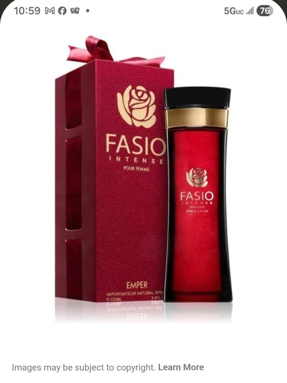 New FASIO Intense pour femme by Emper.